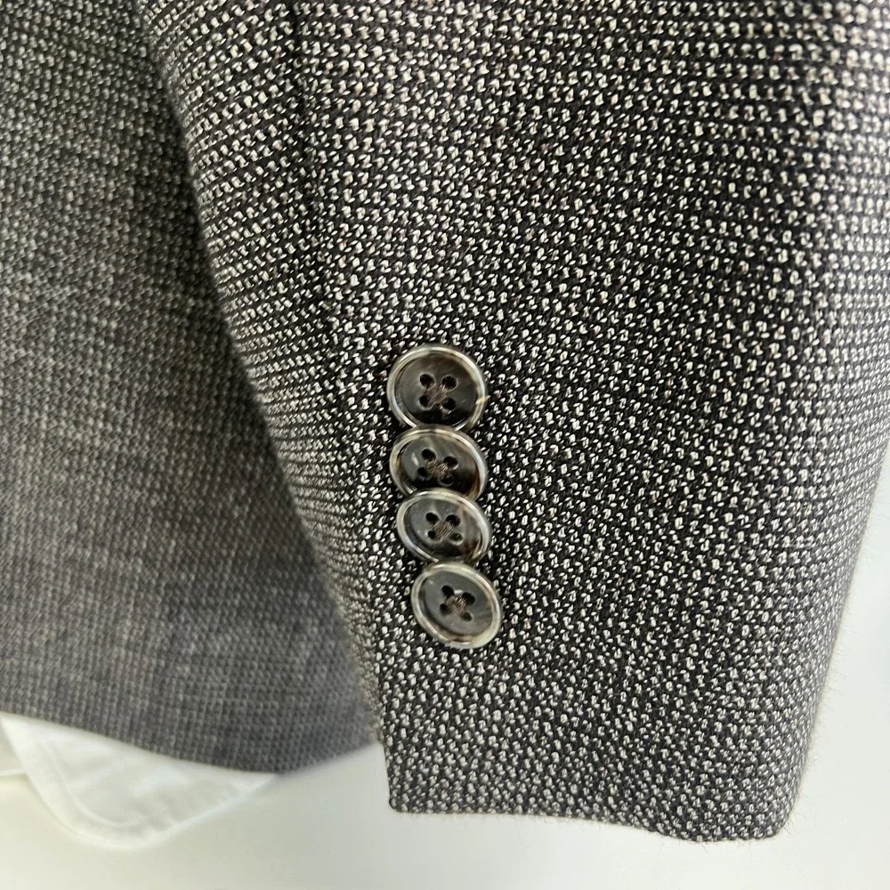 Hart Schaffner Marx Blazer Mens 42S Gray Tweed Sport Coat Dillard's Made USA